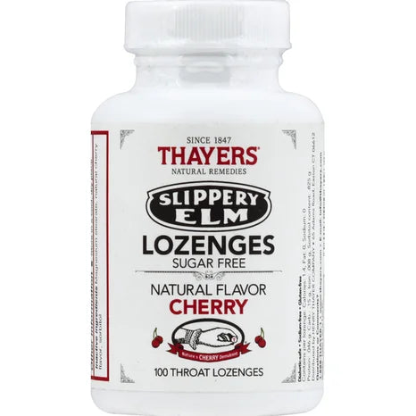 Thayers Slippery Elm 100 Lozenges Cherry