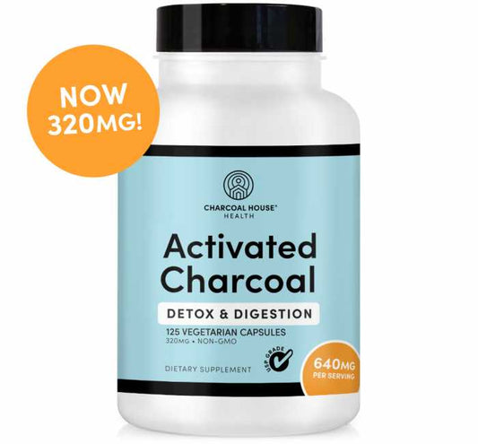 Charcoal House Activated Charcoal 125 Vegi-Capsules 260 mg
