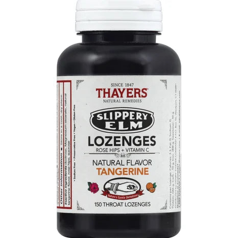 Thayers Slippery Elm 150 Lozenges Tangerine